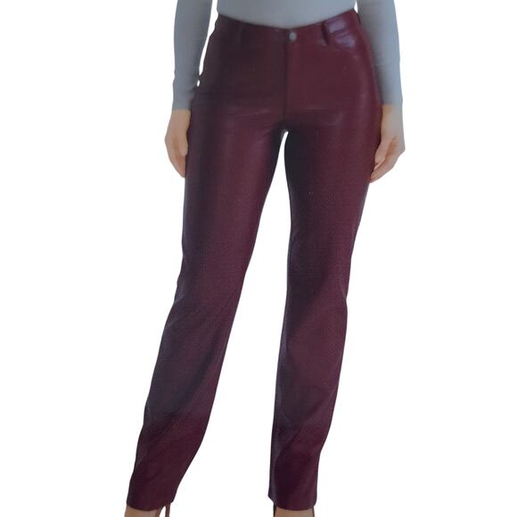Joie Pants - Joie Womens Burgundy Limited Edition Vegan Friendly Straight Leg Pant Size 4 NWT